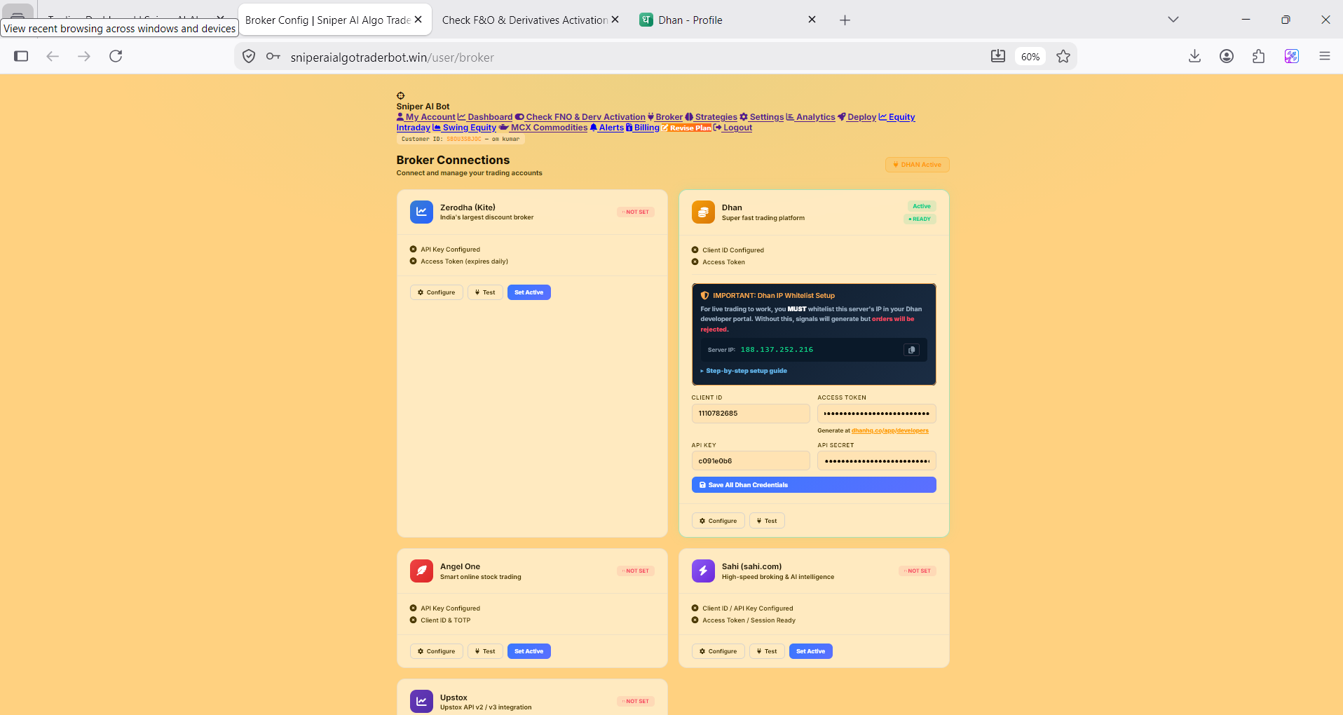 Broker Configuration Terminal