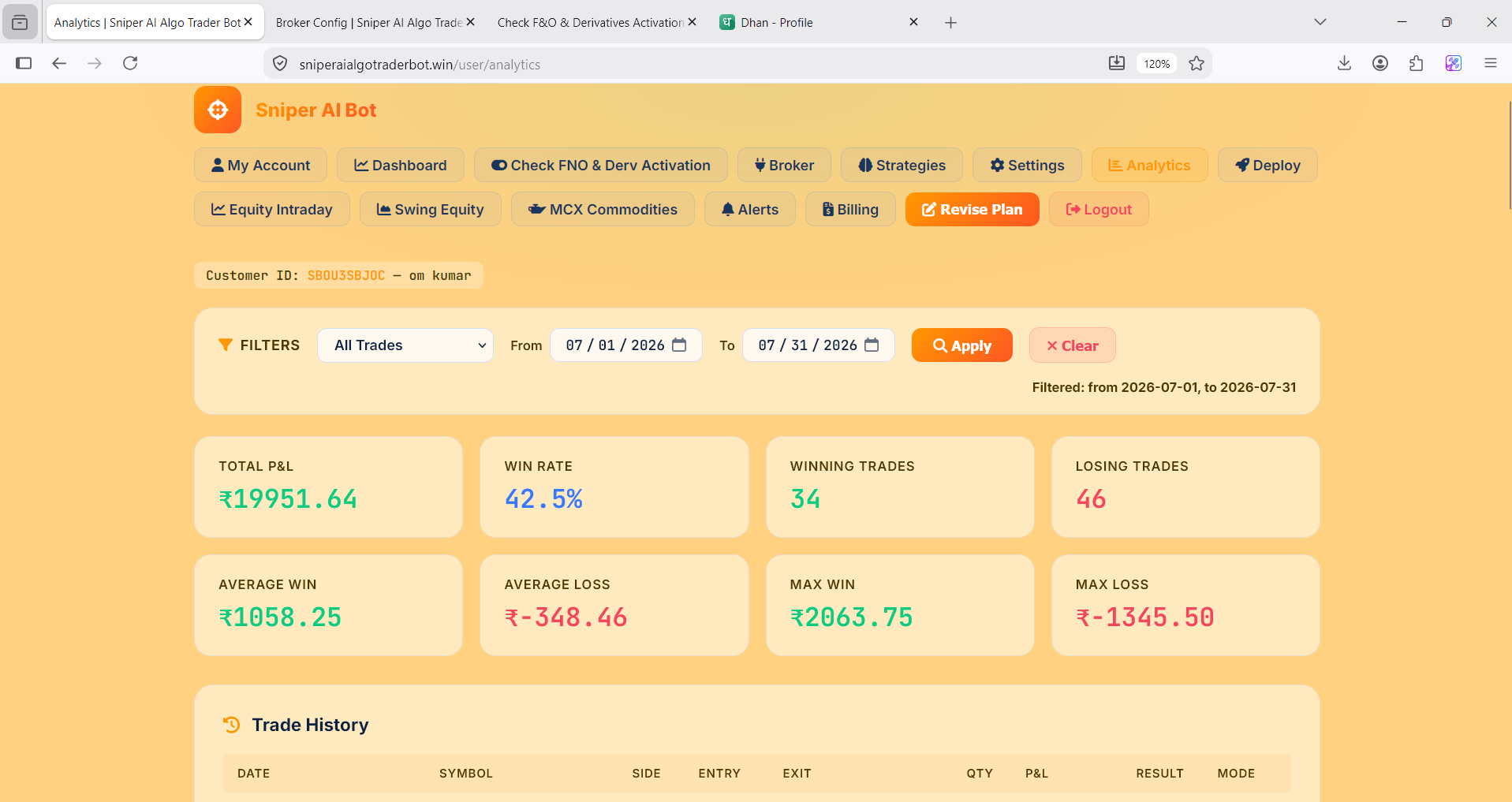 Customer Analytics Terminal