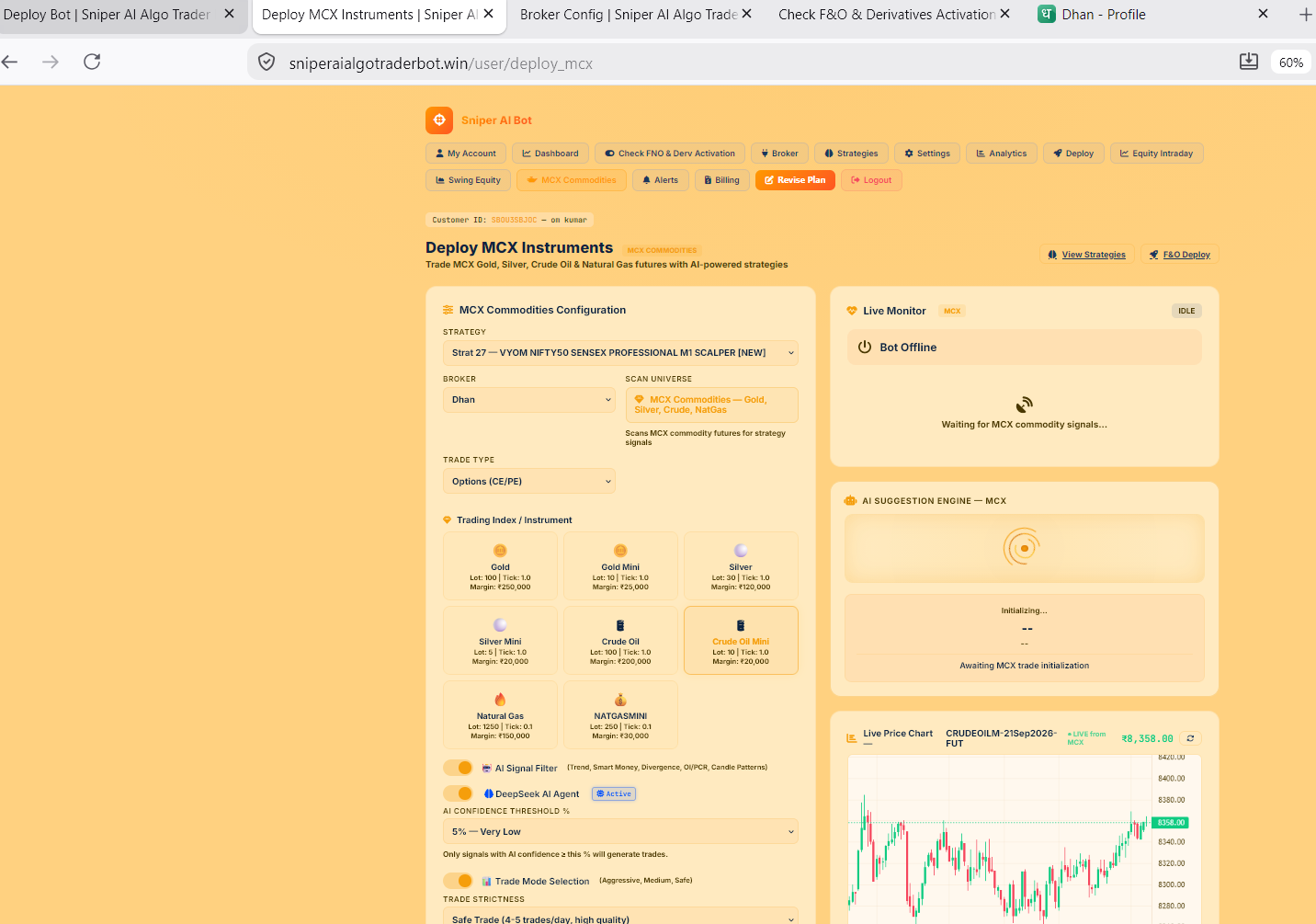 Deploy MCX Instruments Terminal