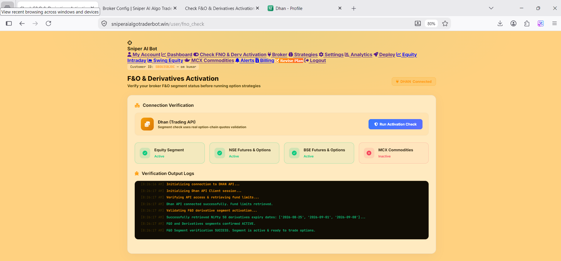Segment Activation Check