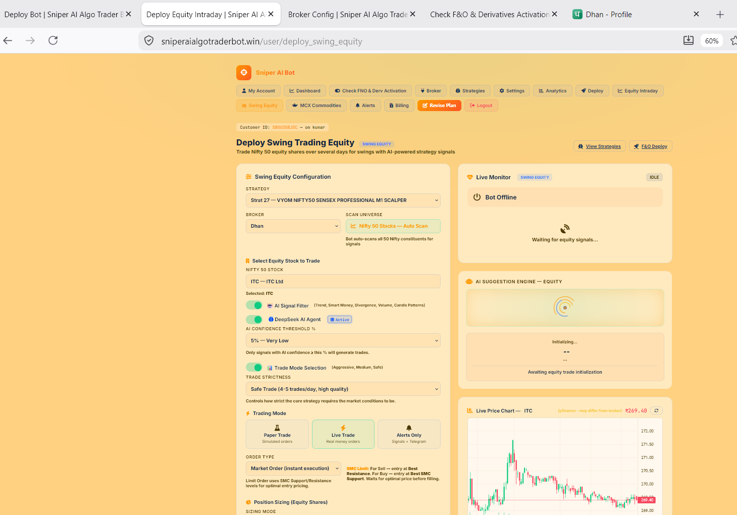 Swing Trading Investing Equity Terminal